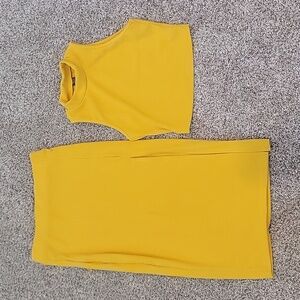 Shein crop shirt and skirt